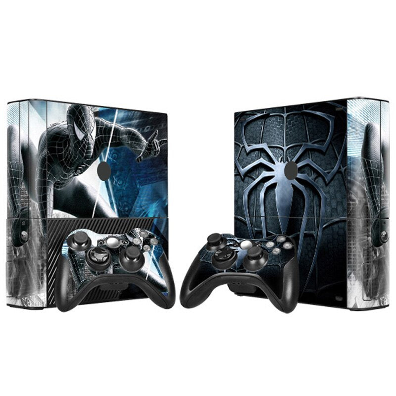 BLACK SPIDERMAN XBOX 360 E PROTECTOR SKIN - best-skins