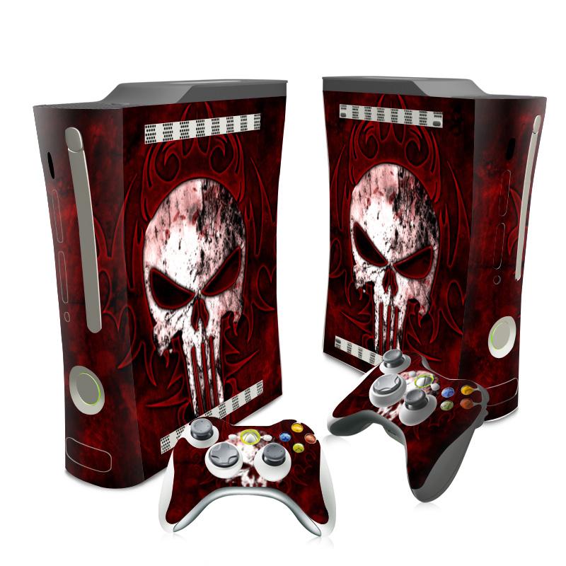 SKULL FIRE - XBOX 360 FAT PROTECTOR SKIN - best-skins