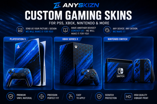Custom Gaming Console Skin – Personalized Design for PS5, Xbox, Nintendo Switch & More