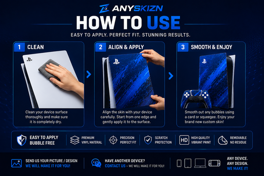 Custom Gaming Console Skin – Personalized Design for PS5, Xbox, Nintendo Switch & More