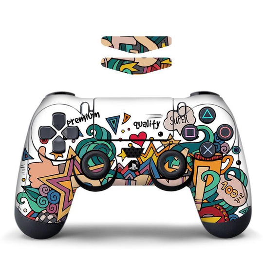 15 STYLES + LIGHT BAR DECAL - PLAYSTATION 4 CONTROLLERS SKINS - best-skins