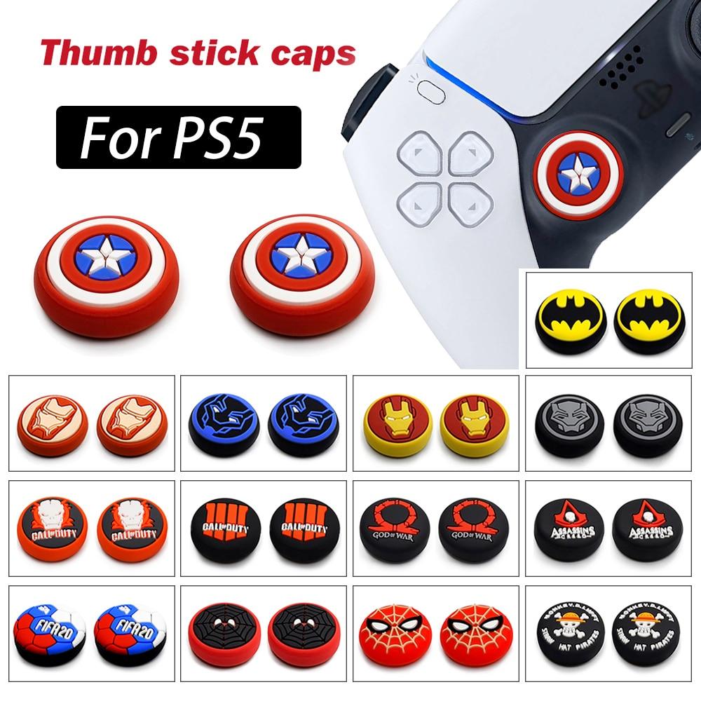 PS5 2PCS Thumb Grip Caps XBOXONE Playstation5 NS Switch Pro Controller Joystick Cap Silicone Rubber Individual Thumb Grip Caps