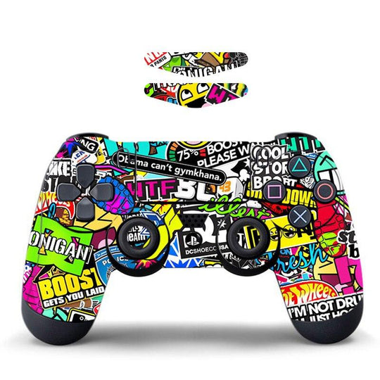 15 STYLES + LIGHT BAR DECAL - PLAYSTATION 4 CONTROLLERS SKINS - best-skins