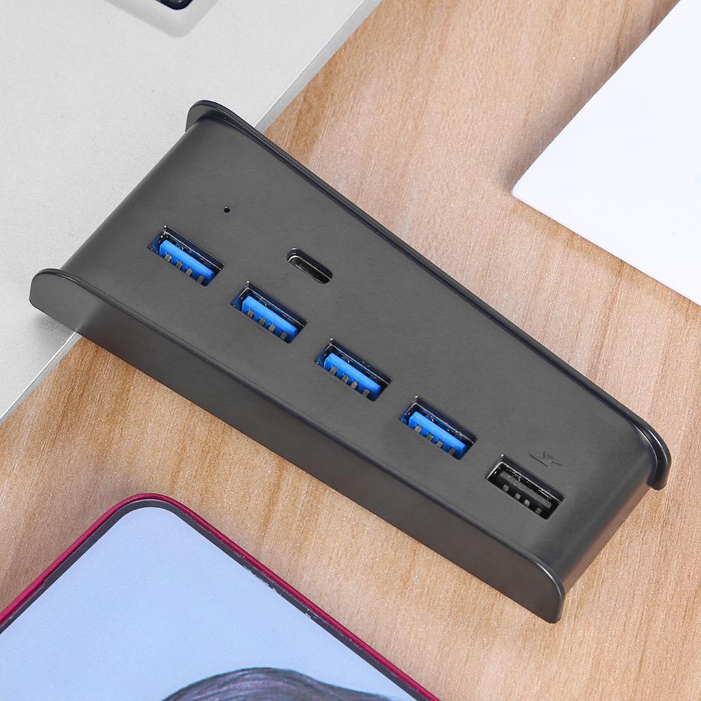  6 IN 1 USB SPLITTER EXPANDER HUB WITH 5 USB A + 1 USB C PORTS FOR PS5 & PLAYSTATION 5 DIGITAL EDITION  