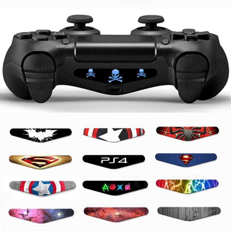 2PCS For Dualshock 4 PS4 Pro Slim Controller LED Light Bar Decal Sticker Cover For PlayStation 4 Control Game Skins