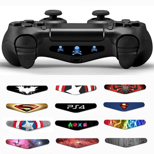 2PCS For Dualshock 4 PS4 Pro Slim Controller LED Light Bar Decal Sticker Cover For PlayStation 4 Control Game Skins