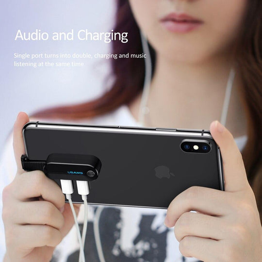 2 IN 1 ADAPTER CHARGING SPLITTER AUDIO CABLE FOR IPHONE X XS 7 8 - best-skins
