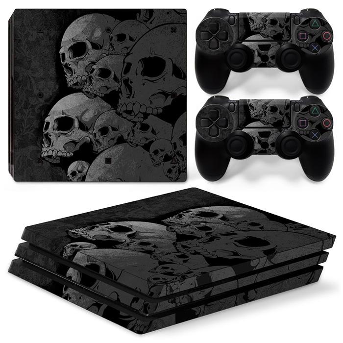 SKULL BLACK - PLAYSTATION 4 PRO PROTECTOR SKIN - best-skins