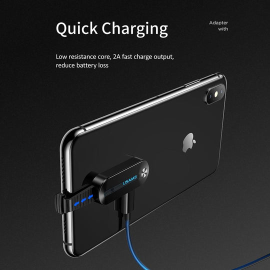 2 IN 1 ADAPTER CHARGING SPLITTER AUDIO CABLE FOR IPHONE X XS 7 8 - best-skins