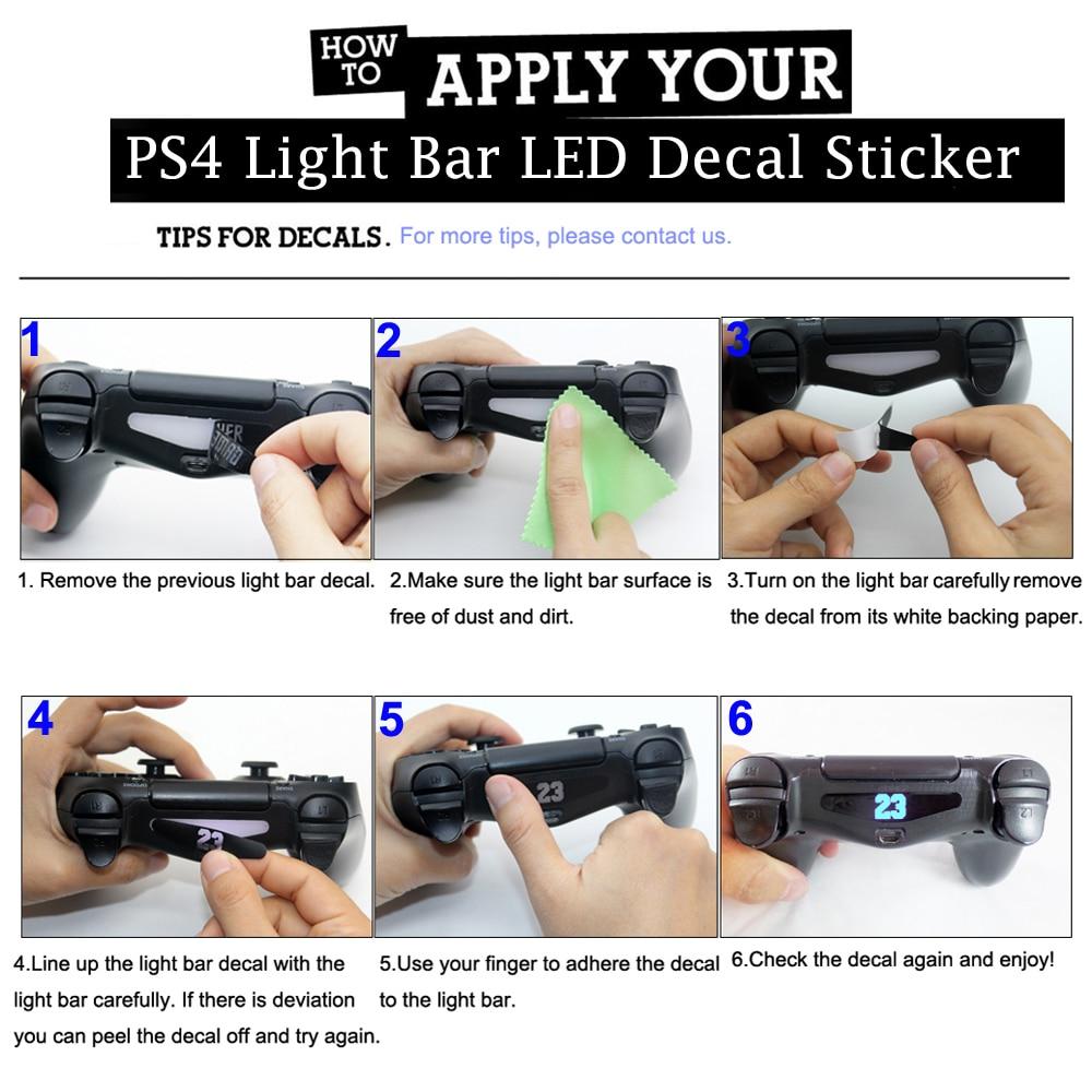 2PCS For Dualshock 4 PS4 Pro Slim Controller LED Light Bar Decal Sticker Cover For PlayStation 4 Control Game Skins