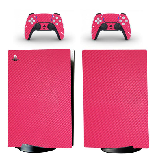 Carbon fiber PS5 Digital Edition Skin Sticker Decal Cover for PlayStation 5 Console and 2 Controllers PS5 Skin Sticker Vinyl