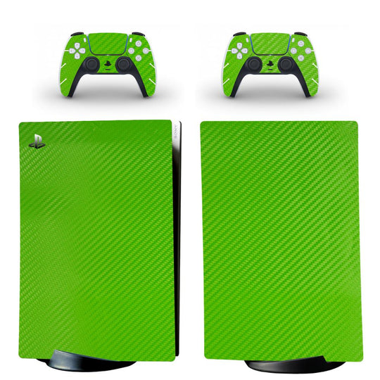 Carbon fiber PS5 Digital Edition Skin Sticker Decal Cover for PlayStation 5 Console and 2 Controllers PS5 Skin Sticker Vinyl