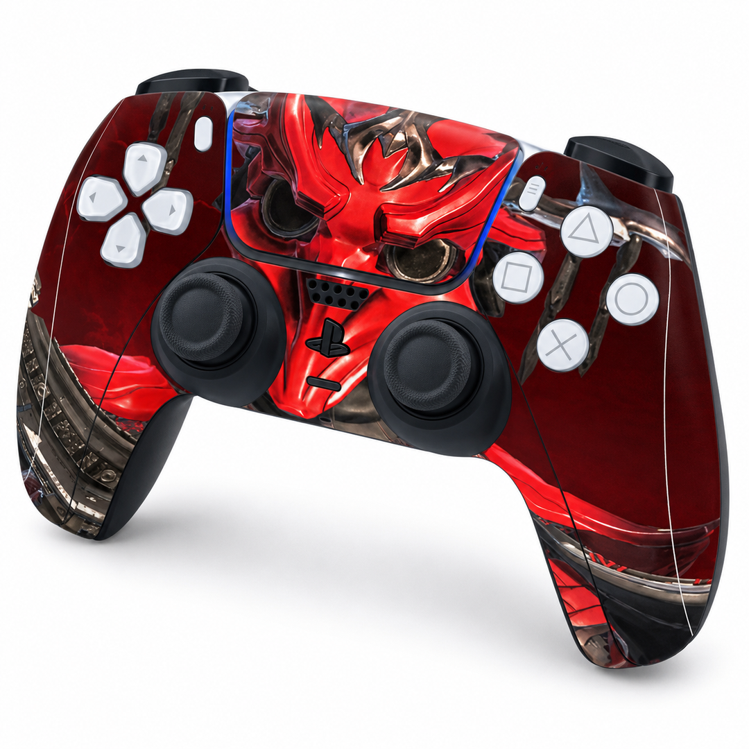 Apex Legends Revenant Red Skin for PS5 DualSense Controller — studio angle on white background