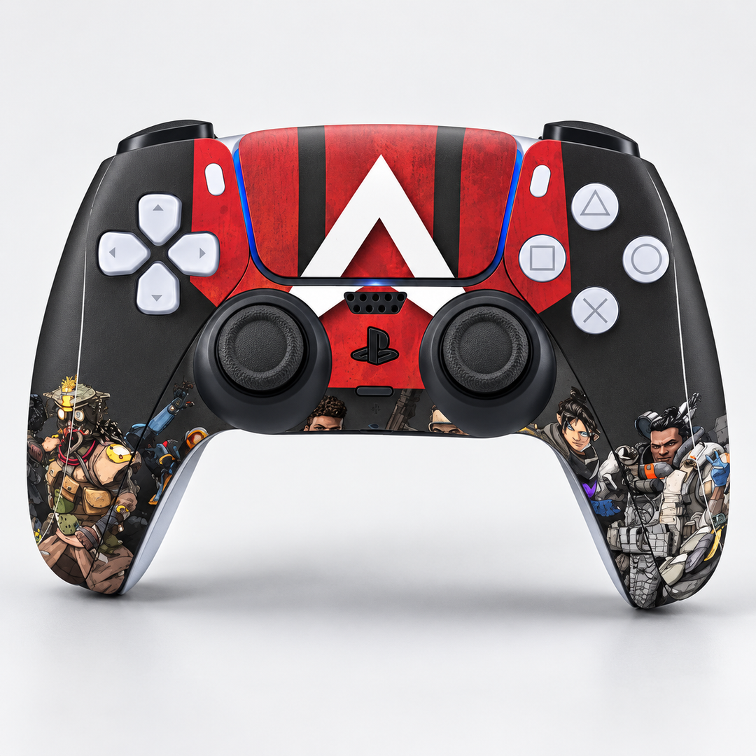 Apex Legends Crimson Emblem Skin for PS5 DualSense Controller — studio overview
