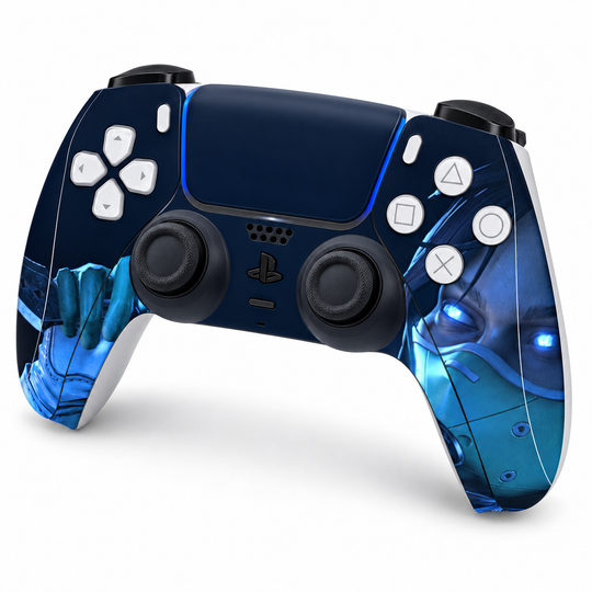 Apex Legends Midnight Wraith Skin for PS5 DualSense Controller — studio angle on white background