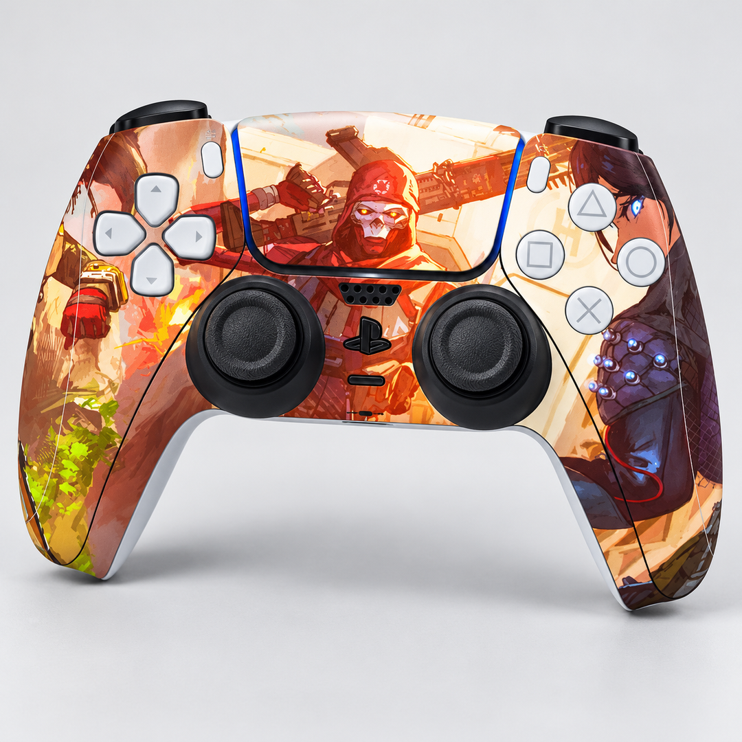 Apex Legends Battle Blaze Skin for PS5 DualSense Controller — studio overview