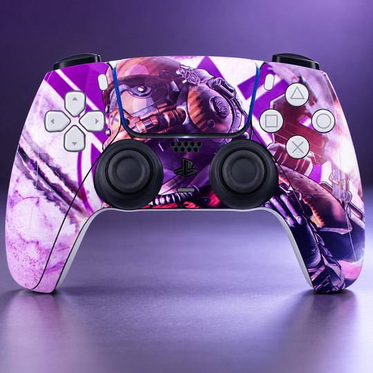 Apex Legends Pathfinder Purple Skin for PS5 DualSense Controller — design detail view