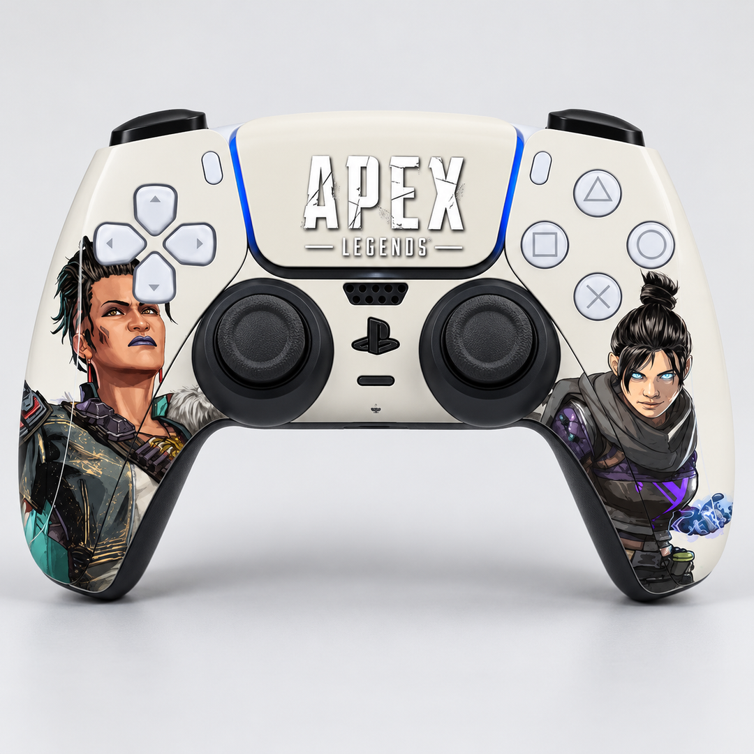 Apex Legends Wraith and Bangalore Skin for PS5 DualSense Controller — studio overview