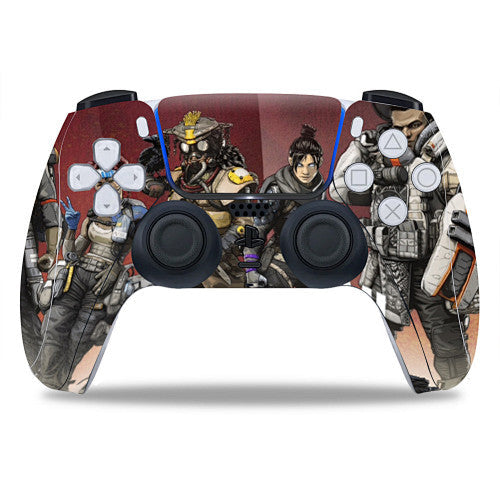 Apex Legends Squad Lineup Skin for PS5 DualSense Controller — supplier artwork and coverage reference