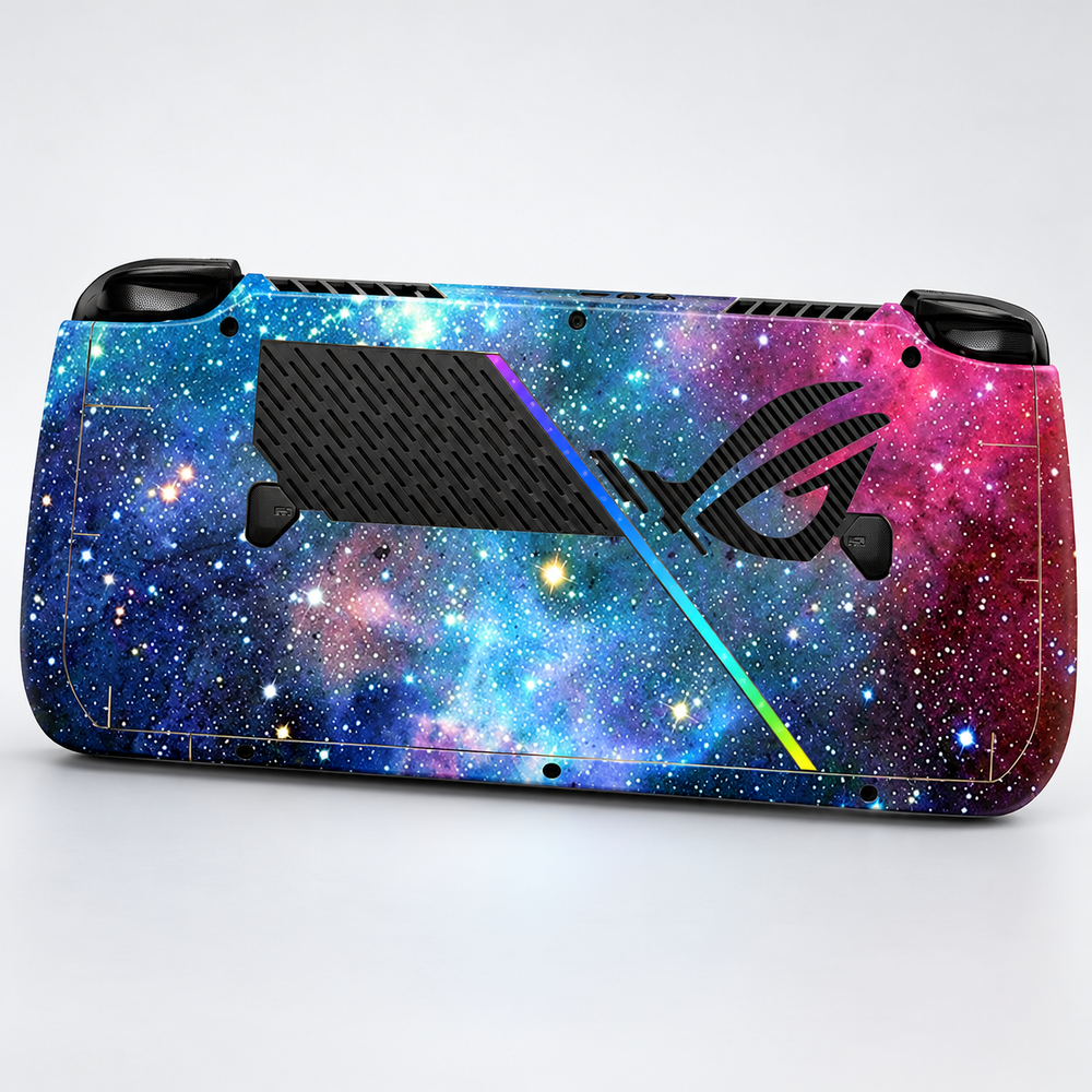 Aurora Galaxy Skin for ASUS ROG Ally X — back mockup; skin only