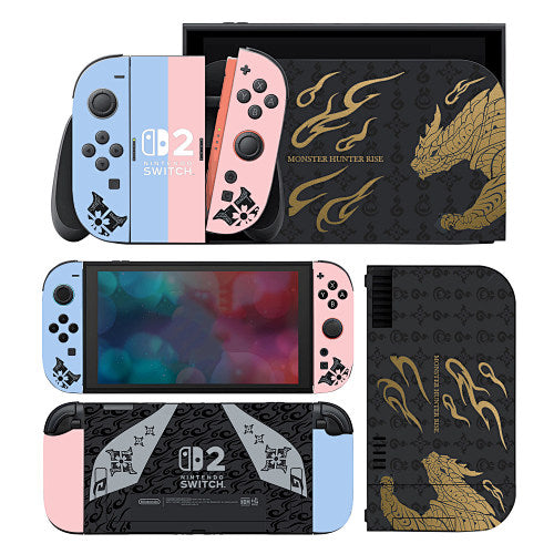 Monster Hunter Rise Pastel Duo Skin for Nintendo Switch 2 — supplier design and coverage reference