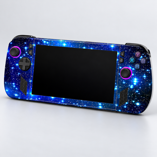 Blue Starfield Skin for ASUS ROG Ally X — hero mockup; skin only