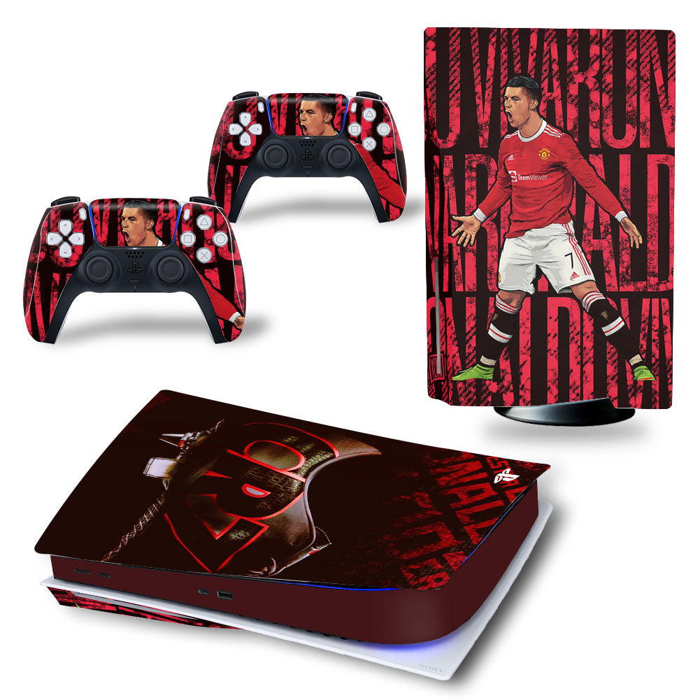C.RONALDO MAN UNITED - PLAYSTATION 5 DISK & PS5 DIGITAL PROTECTOR SKIN