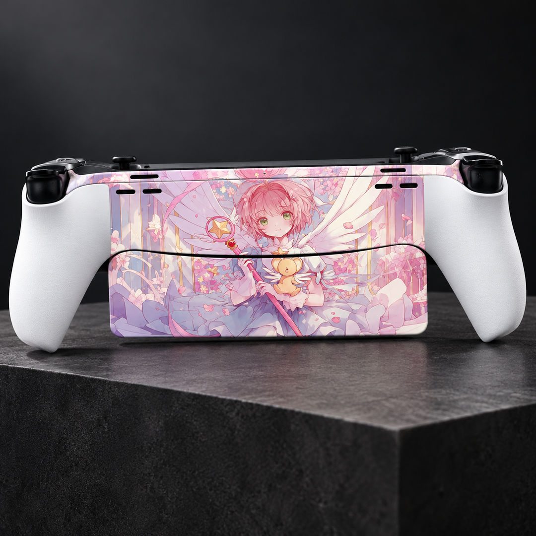 Cardcaptor Sakura Pink Wings Skin for PlayStation Portal — back mockup; skin only