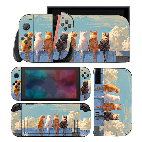 Cats Above the Clouds Skin for Nintendo Switch 2 — supplier design and coverage reference