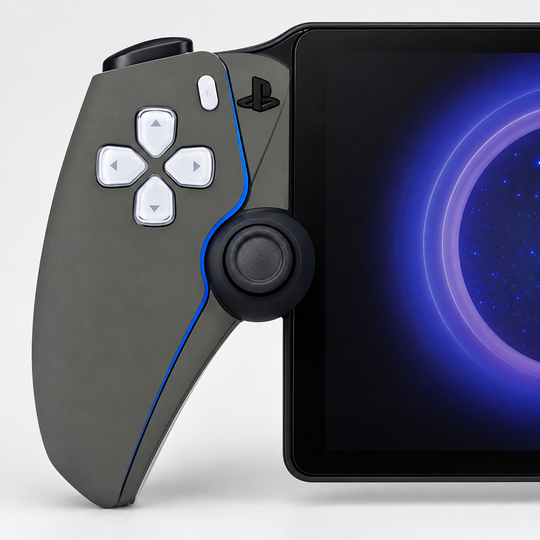 Charcoal Grey Skin for PlayStation Portal — close-up design detail mockup