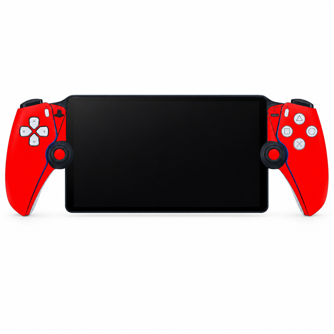 Crimson Red Skin for PlayStation Portal — front mockup; skin only