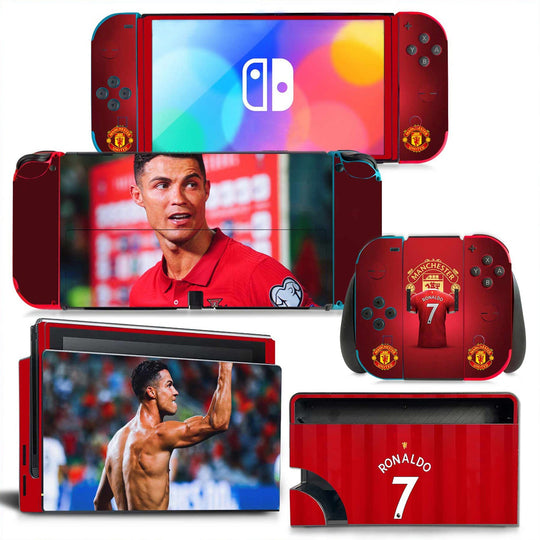 C.RONALDO MAN UNITED - NINTENDO SWITCH OLED PROTECTOR SKIN