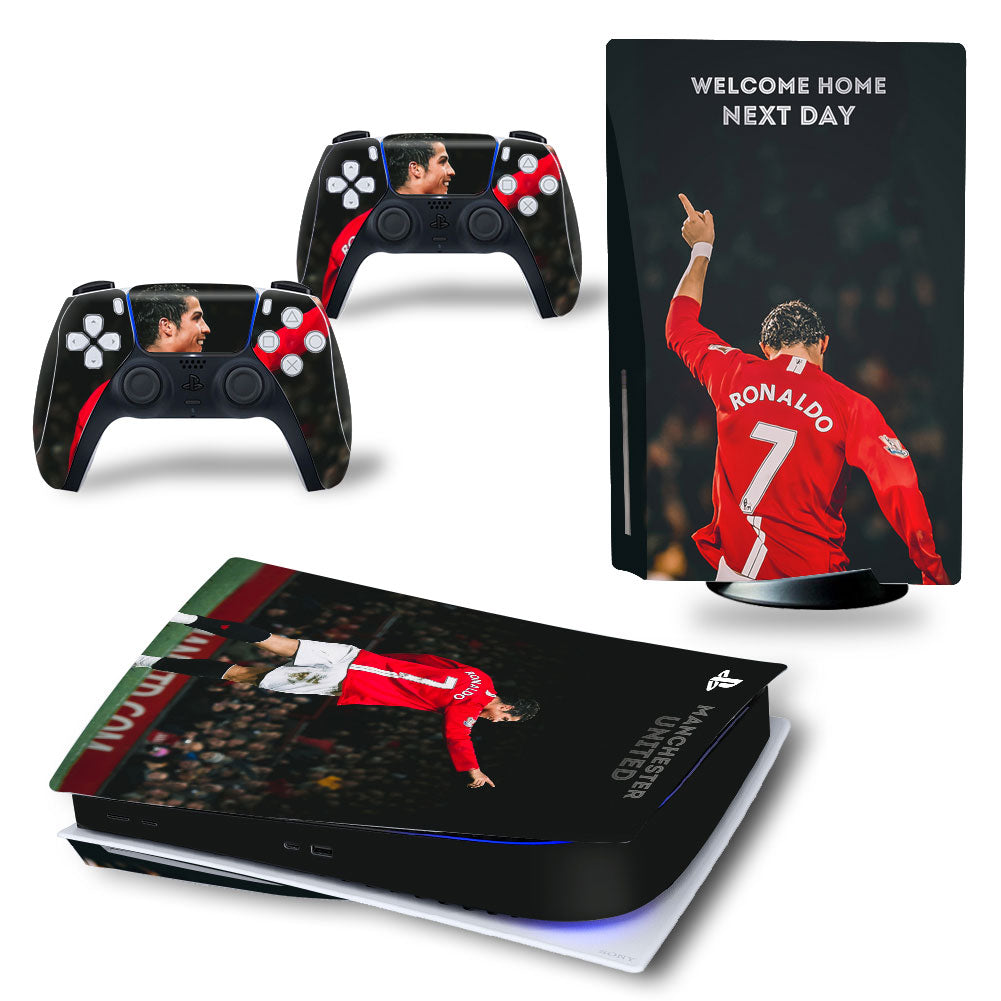 C.RONALDO MAN UNITED - PLAYSTATION 5 DISK & PS5 DIGITAL PROTECTOR SKIN