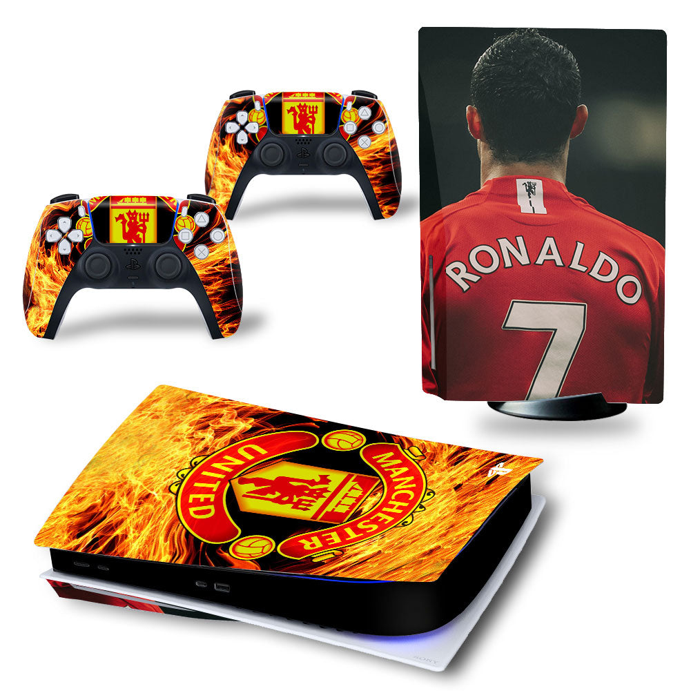 C.RONALDO MAN UNITED - PLAYSTATION 5 DISK & PS5 DIGITAL PROTECTOR SKIN