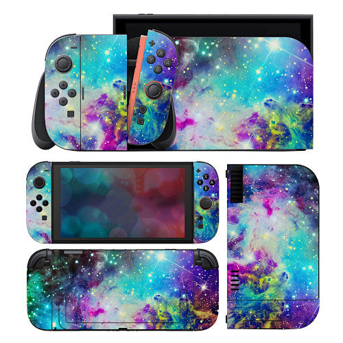 Galaxy Colors Skin for Nintendo Switch 2 — front and back design views