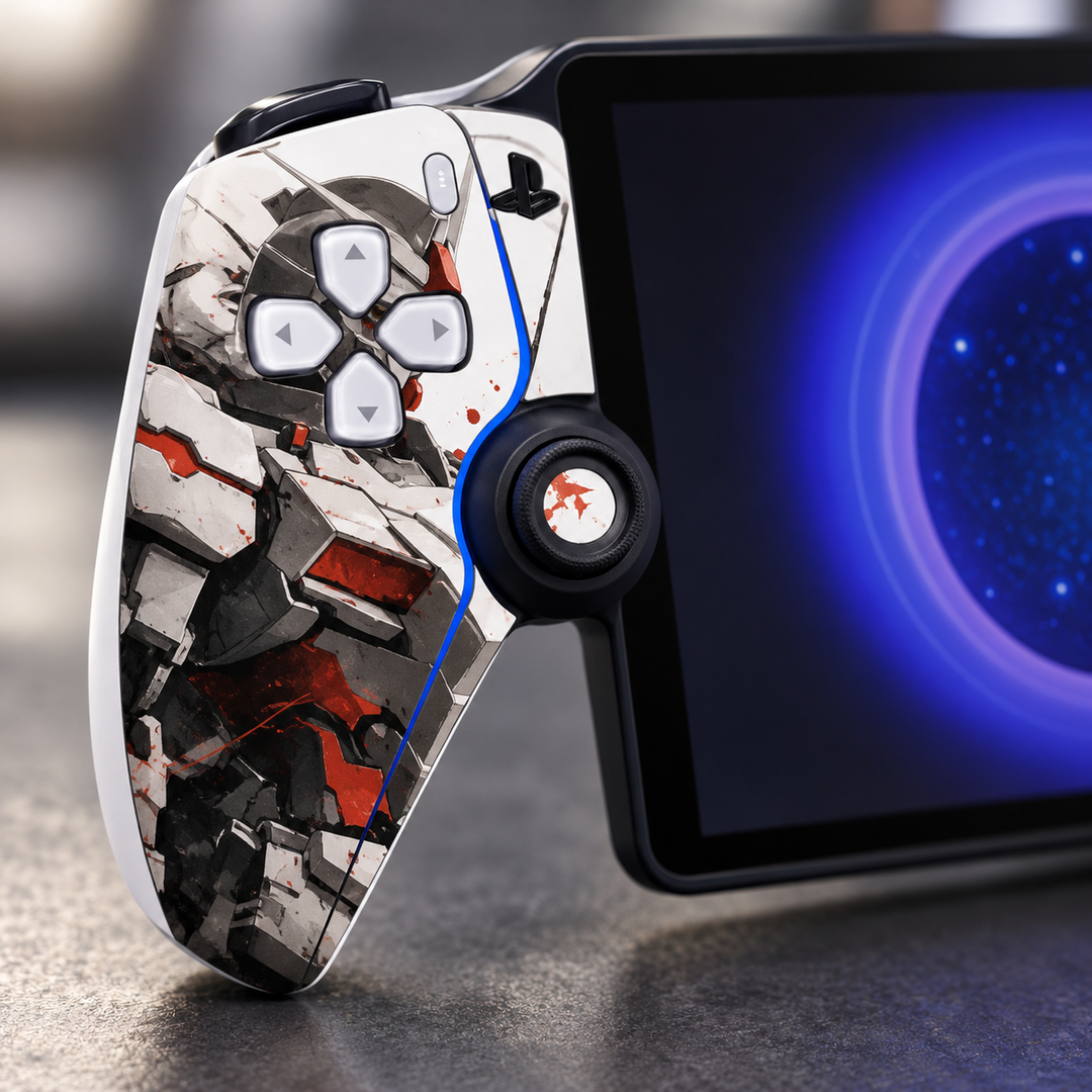 Gundam Battle Skin for PlayStation Portal — detail mockup; skin only