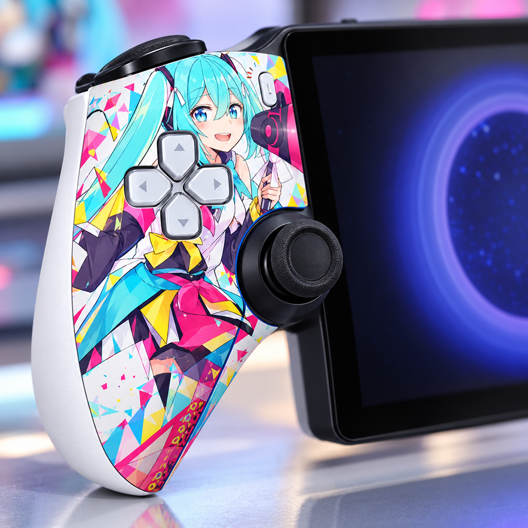Hatsune Miku Pop Skin for PlayStation Portal — detail mockup; skin only