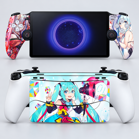 Hatsune Miku Pop Skin for PlayStation Portal — hero mockup; skin only
