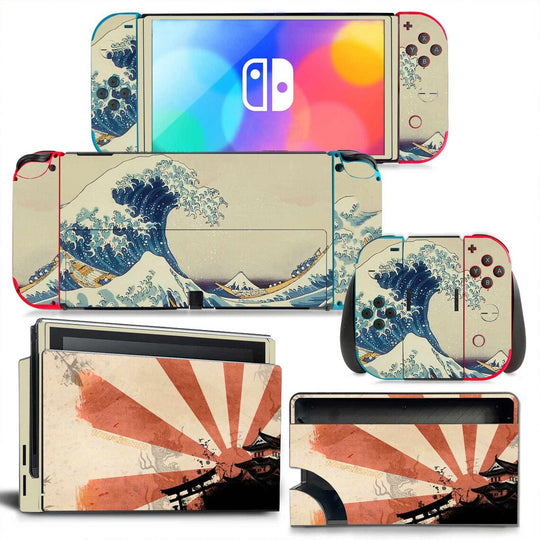 the great wave off kanagawa - nintendo switch oled protector skin