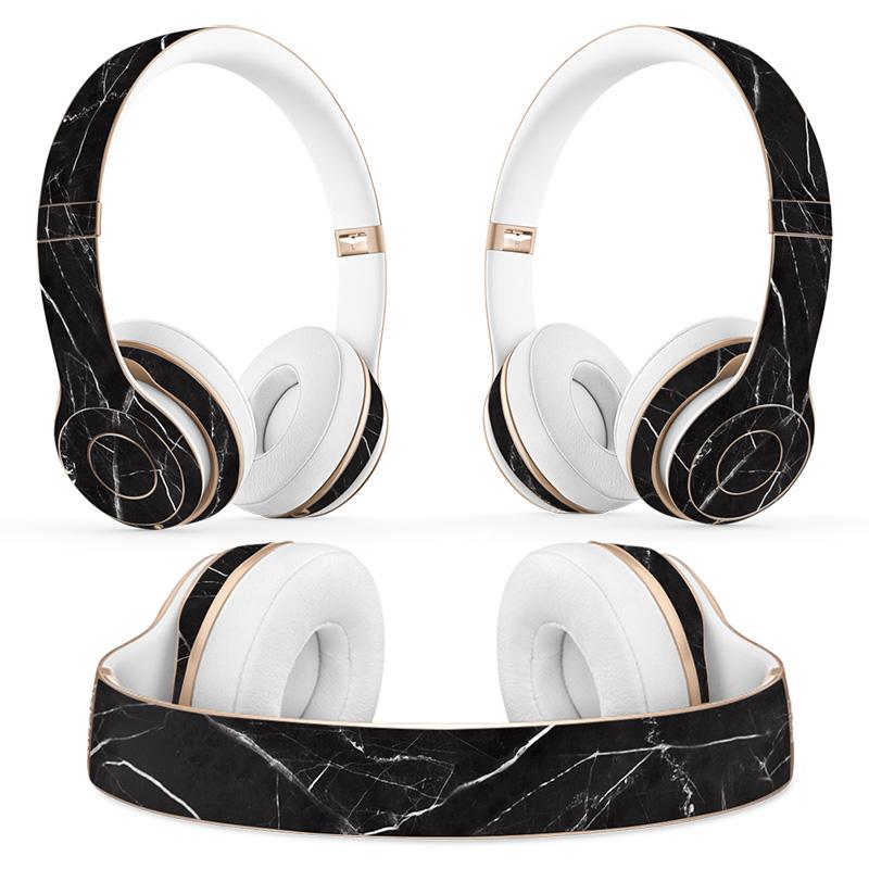 BLACK MARBLE - BEATS HEADPHONES WIRELESS SOLO PROTECTOR SKIN - best-skins