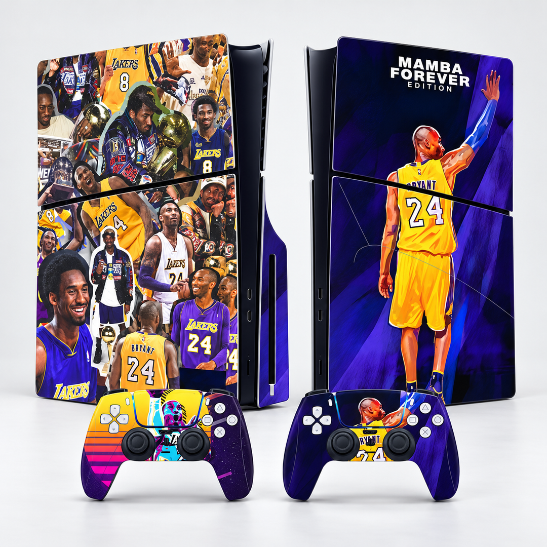 Kobe Bryant Mamba Forever Skin for PS5 Slim Disc Edition — studio overview