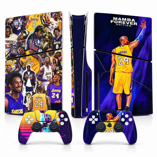 Kobe Bryant Mamba Forever Skin for PS5 Slim Disc Edition — design detail view