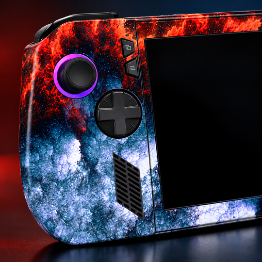 Lava Ice Skin for ASUS ROG Ally X — detail mockup; skin only