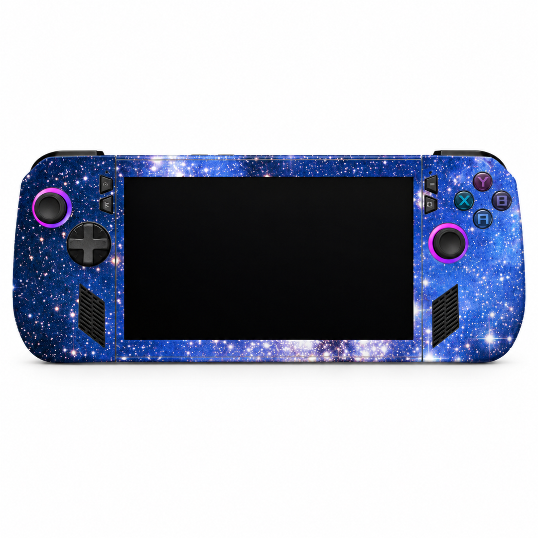 Milky Way Blue Skin for ASUS ROG Ally X — front mockup; skin only