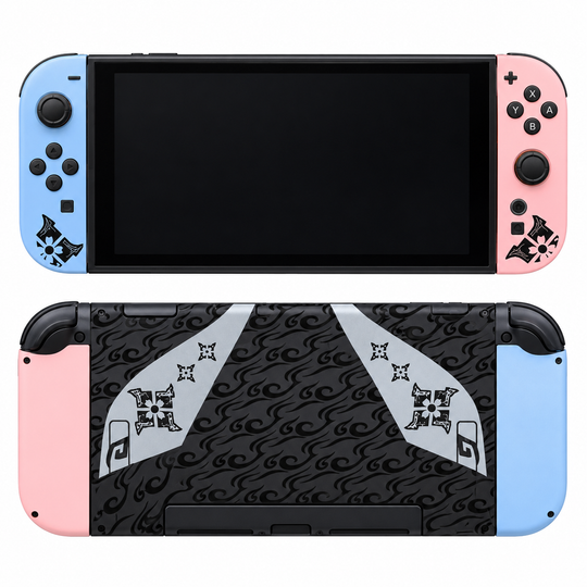 Monster Hunter Rise Pastel Duo Skin for Nintendo Switch 2 — front mockup; skin only