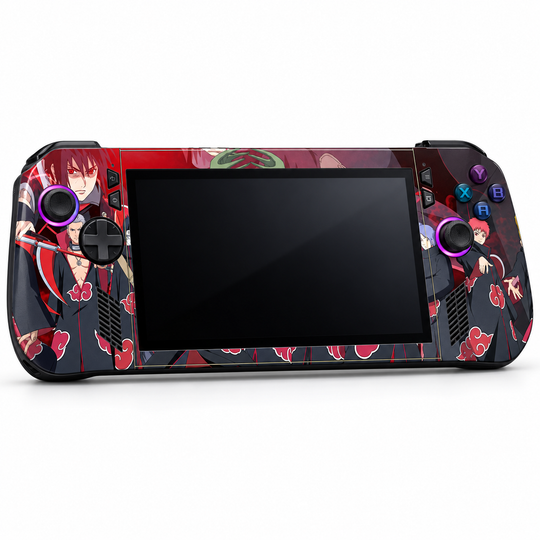 Naruto Akatsuki Squad Skin for ASUS ROG Ally X — front mockup; skin only