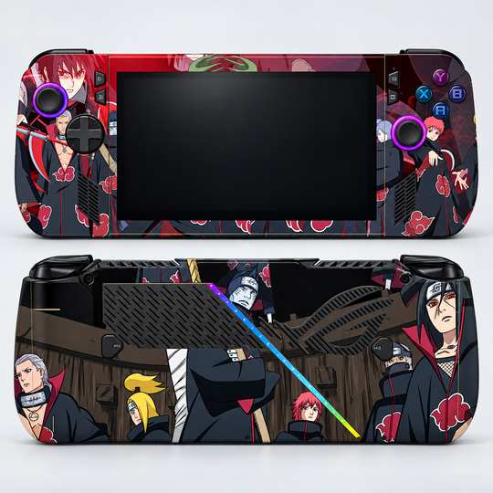 Naruto Akatsuki Squad Skin for ASUS ROG Ally X — hero mockup; skin only