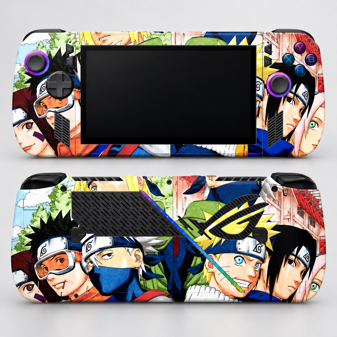 Naruto Team Seven Skin for ASUS ROG Ally X — hero mockup; skin only