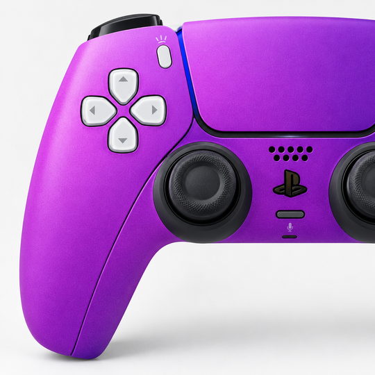 Purple Gradient Skin for PS5 Slim Disc Edition — detail mockup