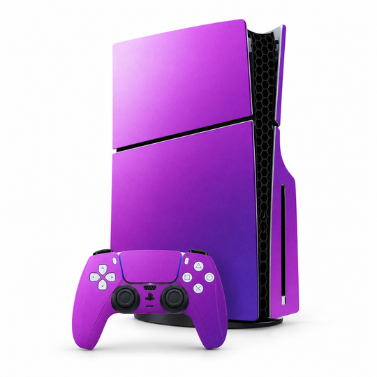 Purple Gradient Skin for PS5 Slim Disc Edition — front mockup